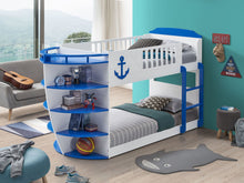 Load image into Gallery viewer, ACME Neptune Twin/Twin Bunk Bed w/Storage Shelves in Sky Blue Finish