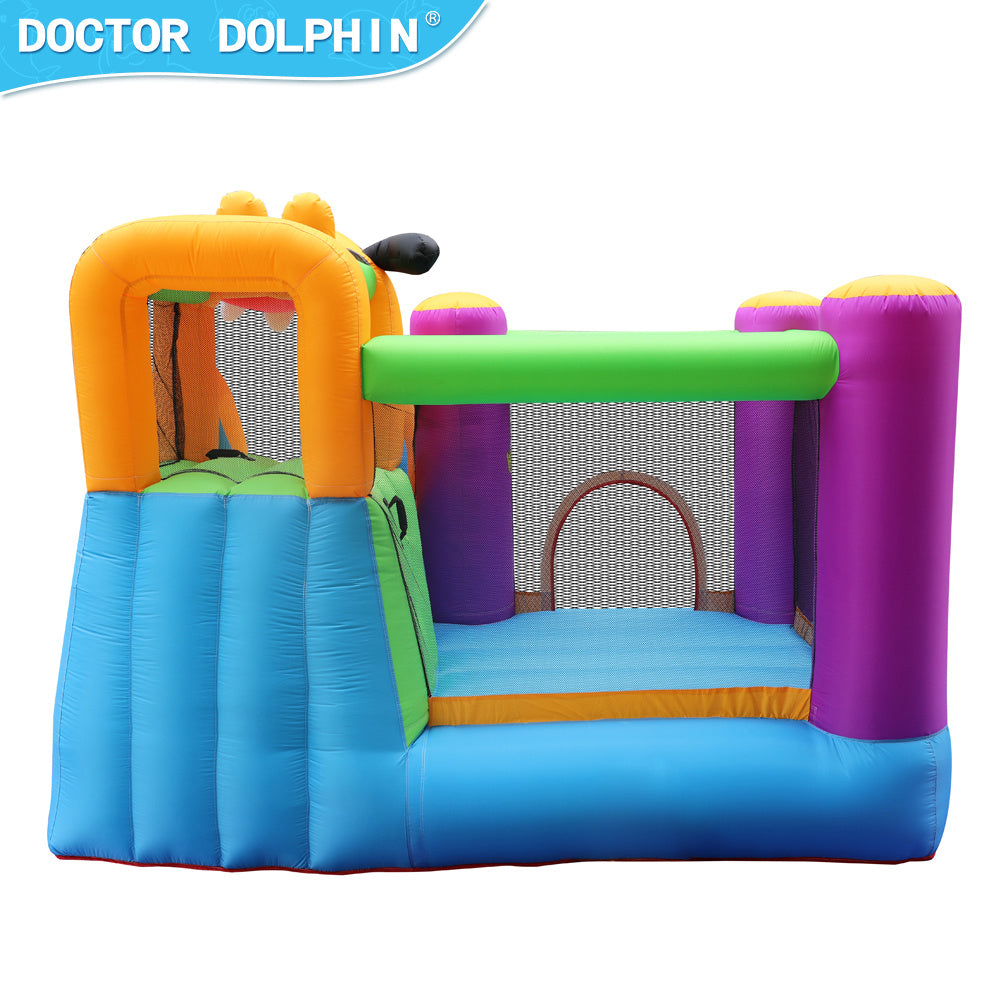 420D and 840D Oxford Fabric Dog Inflatable Bounce House Jumping Castle with Slide and 450W Air Blower
