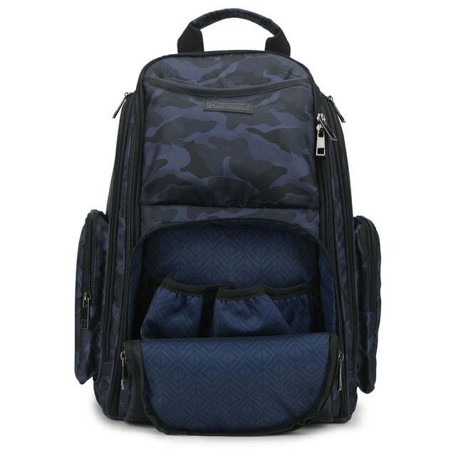 Monbebe Metro Diaper Bag Backpack with Changing Pad, Navy Camo