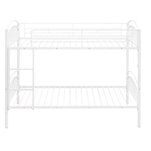 Load image into Gallery viewer, Twin Over Twin Metal Bunk Bed,Divided into Two Beds(White)