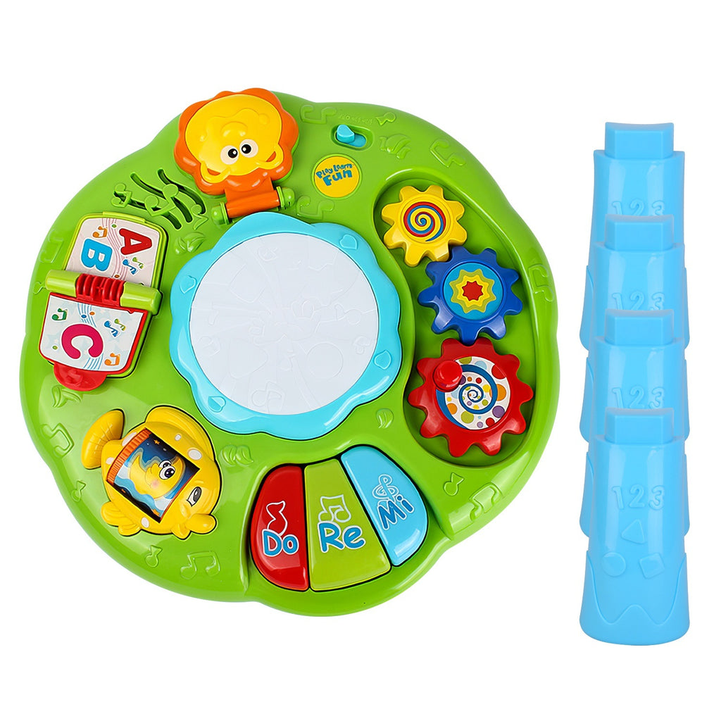 Toddler Musical Learning Table Educational Baby Toys Musical Activity Table Learning Center for 6+ Months Boys Girls Gift