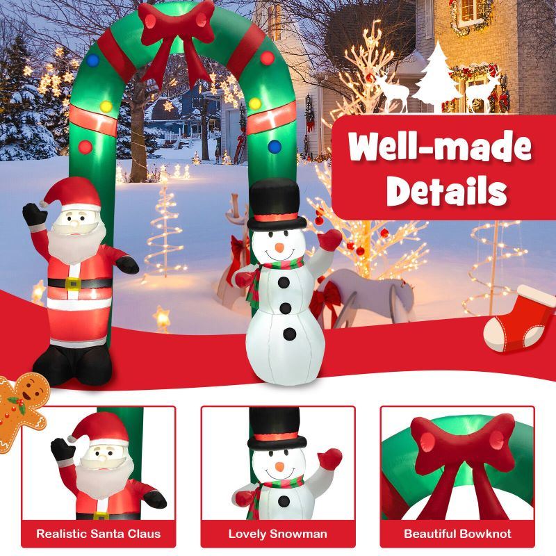 Happy Christmas Holiday Yard Decorations Inflatable W/ LED Lights