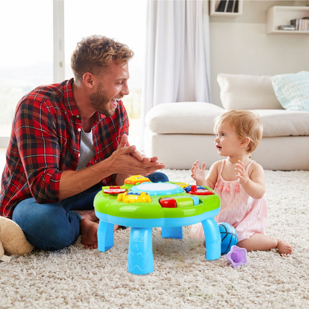 Toddler Musical Learning Table Educational Baby Toys Musical Activity Table Learning Center for 6+ Months Boys Girls Gift