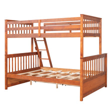 Load image into Gallery viewer, Twin-Over-Full Bunk Bed with Ladders and Two Storage Drawers (Walnut) { old sku:LT000165AAD}