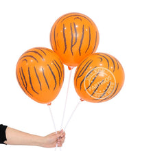 Load image into Gallery viewer, 10PCS 12 Inch Animal Cow Tiger Leopard Zebra Paws Printed Round Latex Balloons