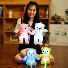 Load image into Gallery viewer, 32cm Creative Luminous Bear Plush Toy Stuffed Teddy Led Light Colorful Doll