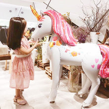 Load image into Gallery viewer, 106*116CM Tall Unicorn Baby Shower Party Decorations 3D Animal Foil Balloons