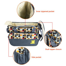 Load image into Gallery viewer, 5PCS Baby Nappy Diaper Bags Set Mummy Diaper Shoulder Bags w/ Nappy Changing Pad Insulated Pockets Travel Tote Bags