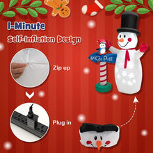 Load image into Gallery viewer, Happy Christmas Holiday Yard Decorations Inflatable W/ LED Lights