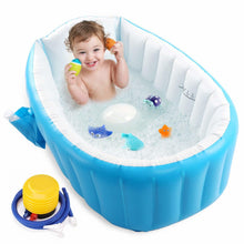 Load image into Gallery viewer, Baby Inflatable Bathtub; Portable Toddler Bathtub Baby Bath Tub Foldable Travel Tub with Air Pump