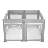 VEVOR Baby Playpen, 47.2″ x 47.2″ Foldable Toddlers Playpen, Indoor/Outdoor Baby Fence Play Yard with Zippered Door & Soft Breathable Mesh, No-Gap Toddlers Activity Center for 6 -24 Months Babies