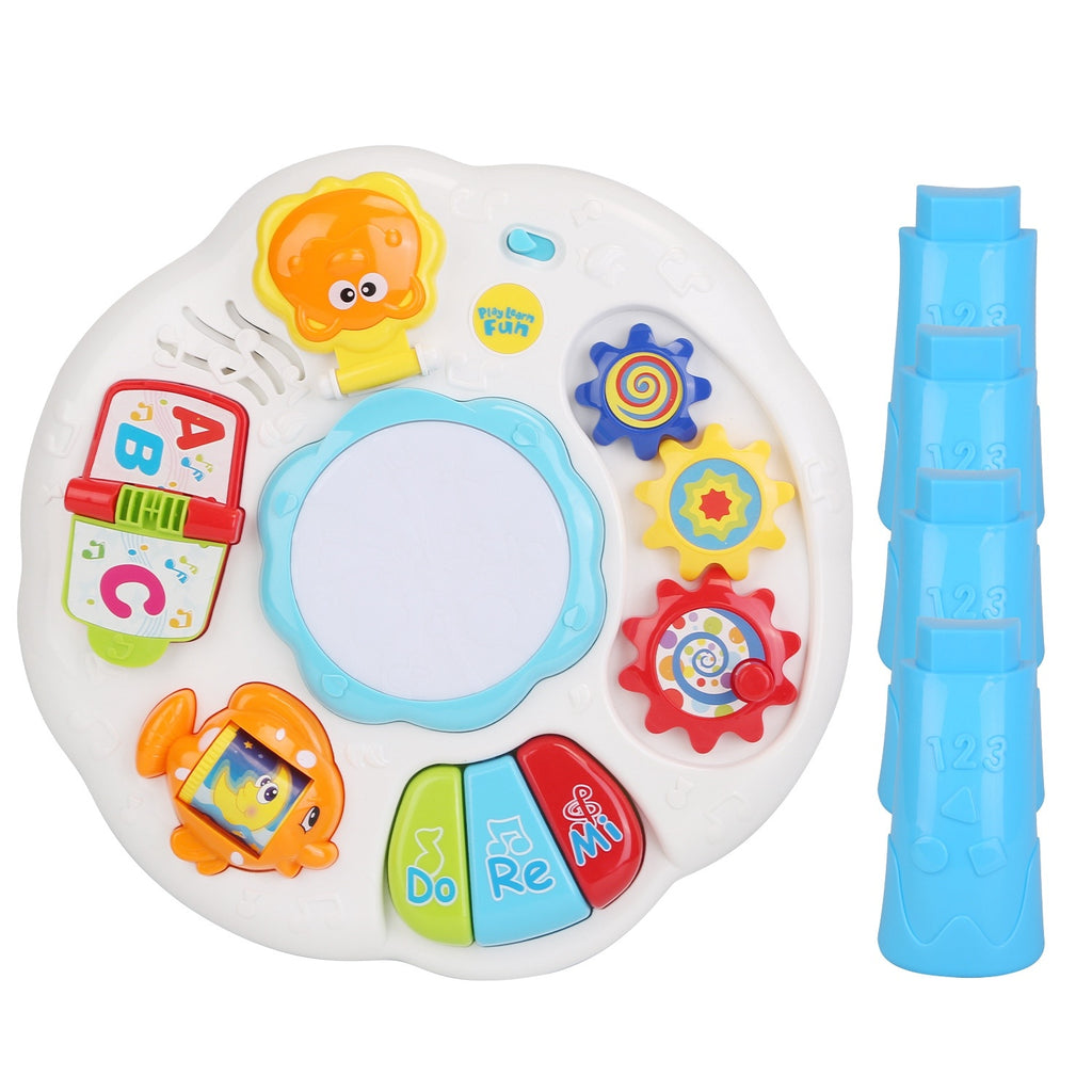 Toddler Musical Learning Table Educational Baby Toys Musical Activity Table Learning Center for 6+ Months Boys Girls Gift