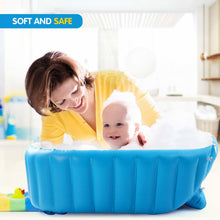 Load image into Gallery viewer, Baby Inflatable Bathtub; Portable Toddler Bathtub Baby Bath Tub Foldable Travel Tub with Air Pump