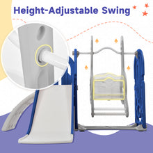 Load image into Gallery viewer, Toddler Slide and Swing Set 5 in 1; Kids Playground Climber Slide Playset with Basketball Hoop Freestanding Combination for Babies Indoor &amp; Outdoor