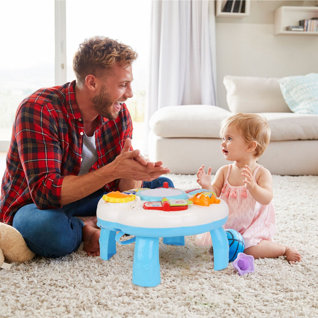 Toddler Musical Learning Table Educational Baby Toys Musical Activity Table Learning Center for 6+ Months Boys Girls Gift