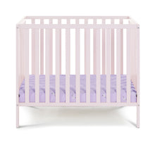 Load image into Gallery viewer, Palmer 3-in-1 Convertible Mini Crib Pastel Pink w/ Mattress Pad