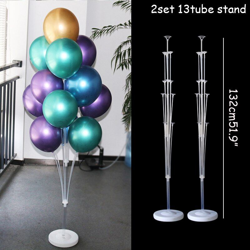 2sets 19 Tube Balloon Clips Balloons Stand Decor Balloon Kids Birthday Party Baby Shower Wedding Decoration Supplies