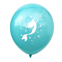 Load image into Gallery viewer, 10pcs Mermaid Birthday Latex Balloon Mermaid Balloon Number Age Balloon Ready Stock