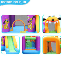 Load image into Gallery viewer, 420D and 840D Oxford Fabric Dog Inflatable Bounce House Jumping Castle with Slide and 450W Air Blower