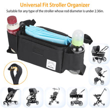 Load image into Gallery viewer, Stroller Organizer Bag 6 Pockets Baby Trolley Bag with Cup Holder for Paper Tissue Diaper Phone Snacks Baby Cream