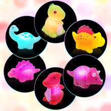 Load image into Gallery viewer, 6 Pcs/Pack Dinosaur Bath Toys Light-Up