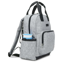 Load image into Gallery viewer, Monbebe Rebel Diaper Bag Backpack with Changing Pad and Stroller Hooks, Grey