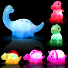 Load image into Gallery viewer, 6 Pcs/Pack Dinosaur Bath Toys Light-Up