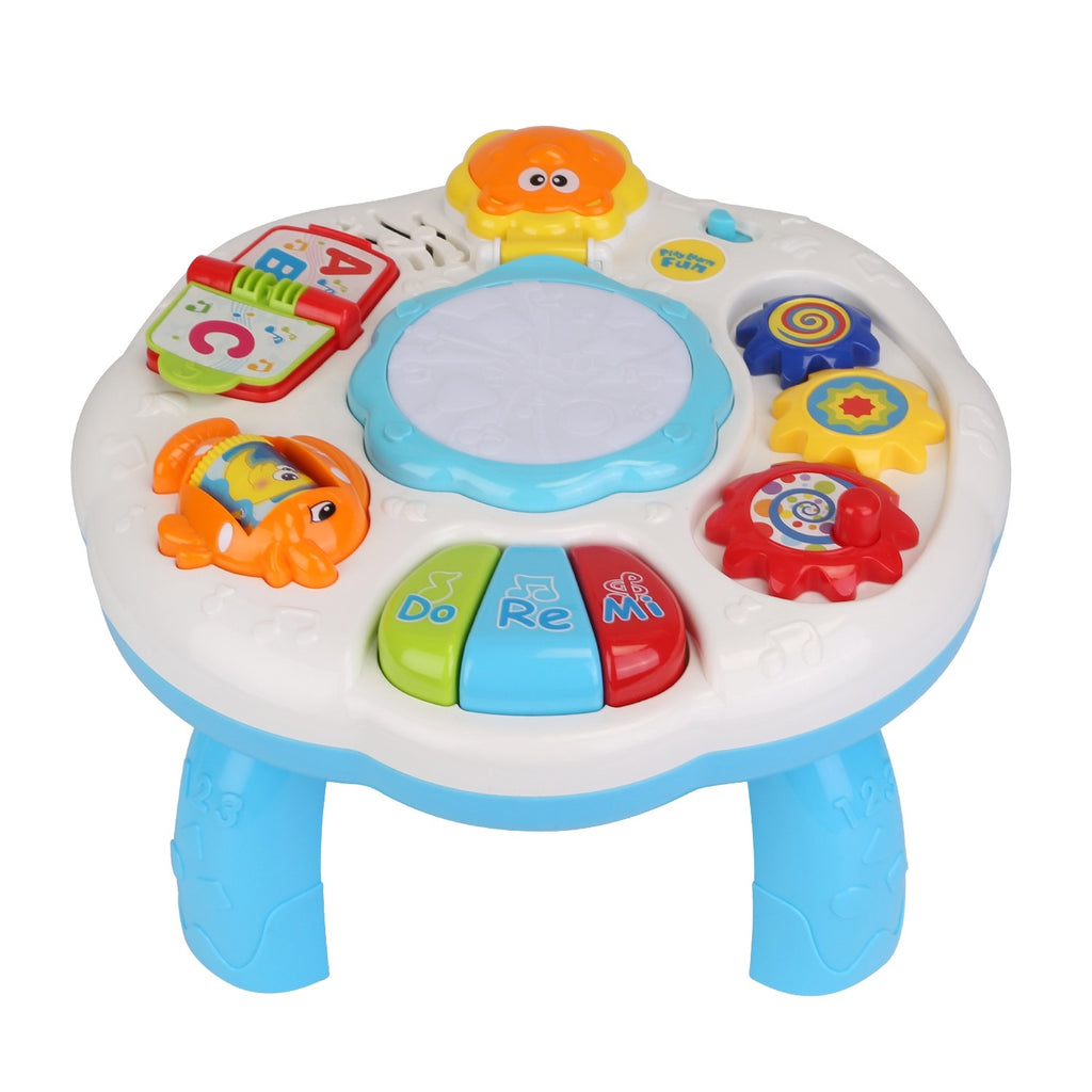 Toddler Musical Learning Table Educational Baby Toys Musical Activity Table Learning Center for 6+ Months Boys Girls Gift