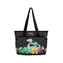 Load image into Gallery viewer, Personalized Diaper Bag - Cute Dinosaur Friends Diaper Bag Tote - Waterproof Mommy Bag Tote, Baby Shower Gift For Her