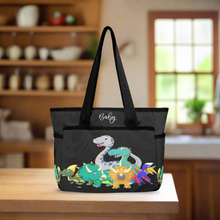 Load image into Gallery viewer, Personalized Diaper Bag - Cute Dinosaur Friends Diaper Bag Tote - Waterproof Mommy Bag Tote, Baby Shower Gift For Her