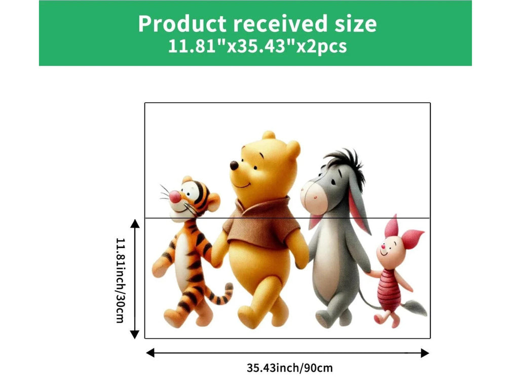 Vinyl Wall Stickers Pooh Bear and Friends Wall Decal Baby Room Wall Decor Pooh and Friends Wall Decal Kids Wall Stickers Nursery Wall Decor