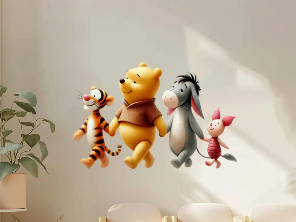 Vinyl Wall Stickers Pooh Bear and Friends Wall Decal Baby Room Wall Decor Pooh and Friends Wall Decal Kids Wall Stickers Nursery Wall Decor