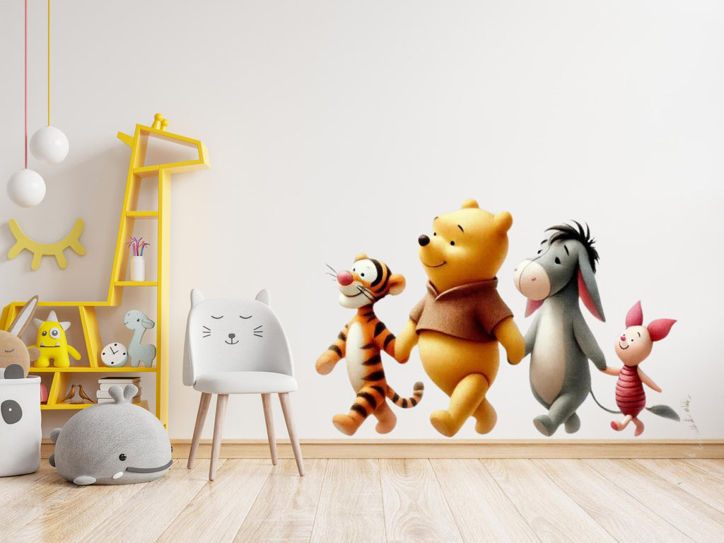 Vinyl Wall Stickers Pooh Bear and Friends Wall Decal Baby Room Wall Decor Pooh and Friends Wall Decal Kids Wall Stickers Nursery Wall Decor