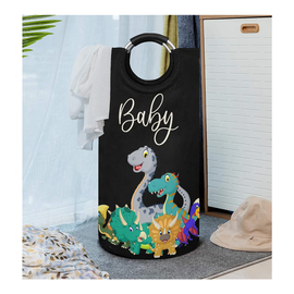 Cute Dinosaurs Large Laundry Basket Round Laundry Hamper