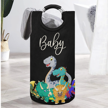 Load image into Gallery viewer, Cute Dinosaurs Large Laundry Basket Round Laundry Hamper