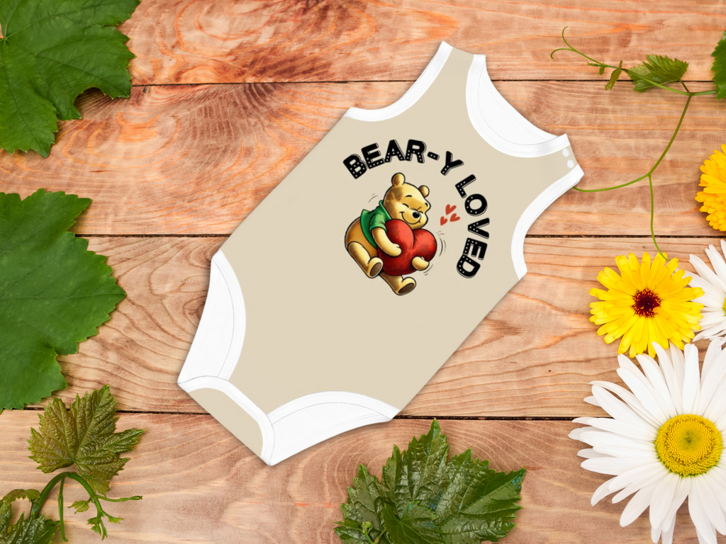summer infant bear Baby Bear Onesie Cotton Sleeveless Summer Pooh Bodysuit Newborn To 2T, Desert Calm