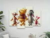 Pooh and Friends Canvas Set Nursery Wall Art Prints 4 Panels Baby Shower Gift Gender Neutral Large Wall Art Nursery Decor Gift for Baby