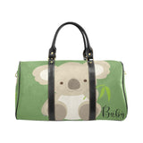 Custom Diaper Tote Bag | Adorable Cartoon Koala Bear With Personalized Heart Name - Diaper Travel Tote Bag