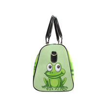 Load image into Gallery viewer, Custom Diaper Tote Bag - Super Cute Cartoon Frog On Soft Green - Diaper Travel Bag