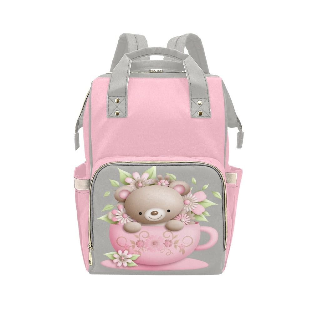 baby pink travel backpack Designer Baby Bag – Waterproof Diaper Backpack With Cute Pink Teddy Be – TJtoddles