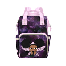 Load image into Gallery viewer, Cutest African American Baby Girl Fairy Princess Custom Diaper Bag - Cosmic Waterproof Backpack