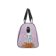 Load image into Gallery viewer, Custom Diaper Tote Bag - Super Cute Cartoon Baby Elephant On Lavender - Diaper Travel Bag