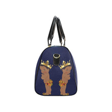 Load image into Gallery viewer, Custom Diaper Tote Bag - Ethnic Super Cute African American Baby Boy King - Navy Blue Travel Baby Bag