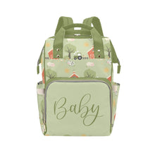 Load image into Gallery viewer, Baby Bag Backpack - Tractors And Farm In Green Tones Multi-Function Backpack