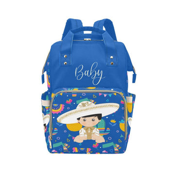 Designer Diaper Bags - Backpack Baby Bag Precious Latino Baby Boy In White Multi-Function Backpack