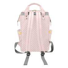 Load image into Gallery viewer, Designer Diaper Bag African American Baby Girl With Bow and Polka Dots