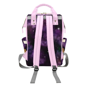Biracial Fairy Princess Galaxy Diaper Bag Backpack Multi-Function Backpack