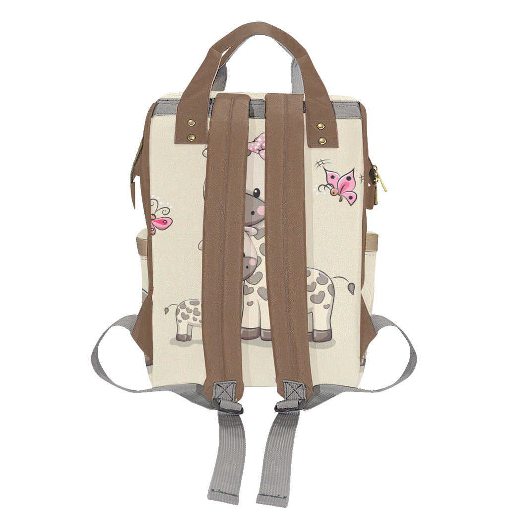 Mommy & Baby Giraffe Tan Baby Bag Multi-Function Premium Backpack