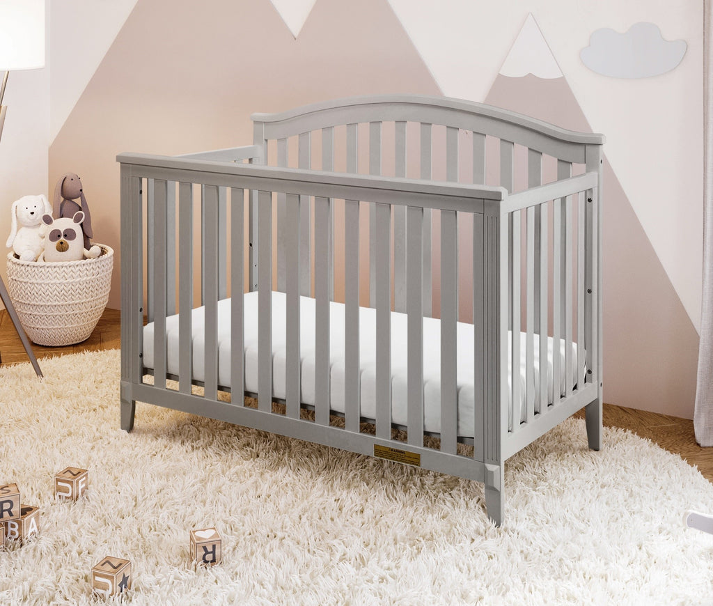 AFG Kali II 4-in-1 Convertible Crib with Toddler Guardrail in Gray