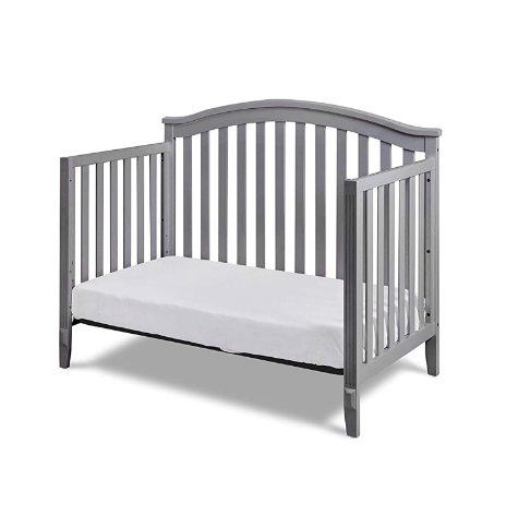 AFG Kali II 4-in-1 Convertible Crib with Toddler Guardrail in Gray